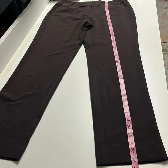Business pants size 6 Anne Klein brown preppy pants belt loops back pockets - Picture 5 of 12